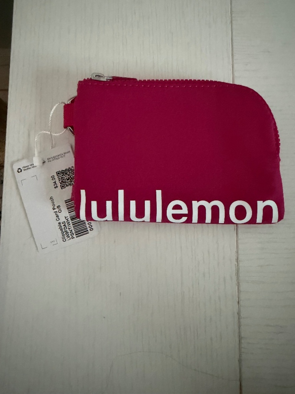 NWT Lululemon Clippable Card Pouch